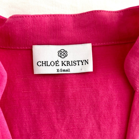 Chloe Kristyn High Low Dress | X-Small | Hot Pink - Picture 2 of 4